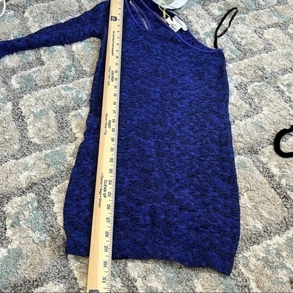 BCBG womens blue one shoulder bodycon dress size XS/S - Picture 10 of 12
